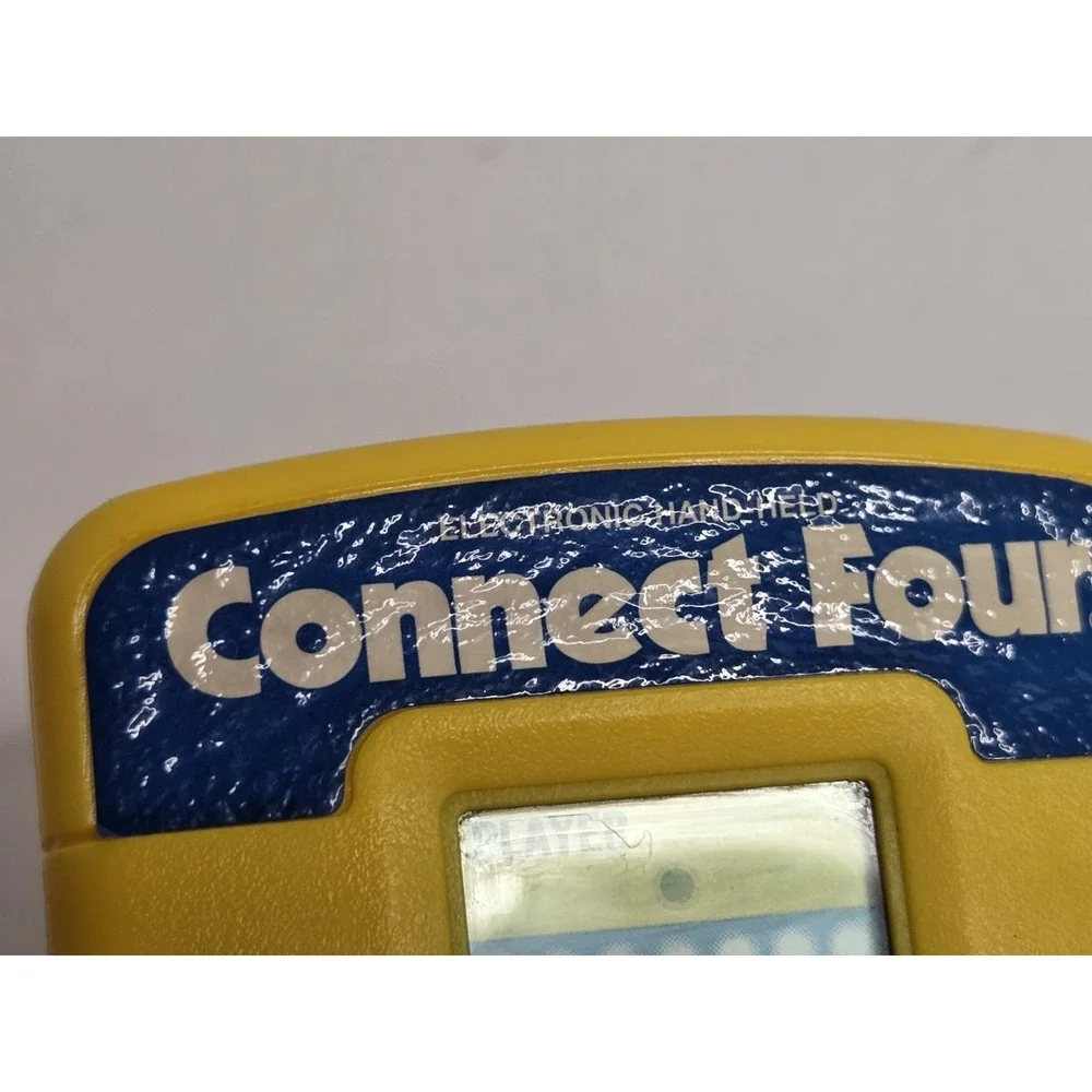 Vintage Connect Four Electronic Handheld Game 1995 Milton Bradley Yellow Working